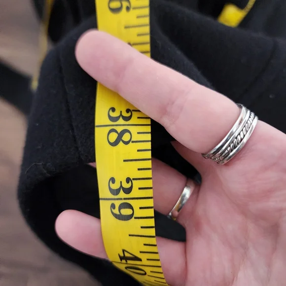 London Fog Heritage Black Wool Blend Trench Coat with Leather Accents - Picture 16 of 16